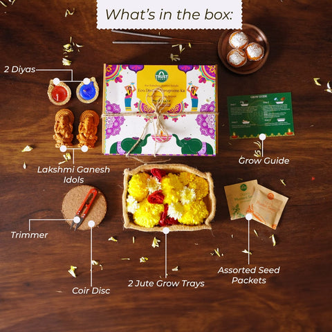 Eco-Diwali Microgreens Kit - Festive Gift Box for Diwali