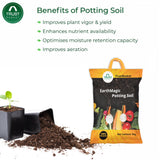 Earth Magic Potting Soil 5 Kg + Vermicompost for Plants 1 Kg