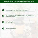 TrustBasket Enriched Organic Earth Magic Potting Soil (5kg) +   Heavy Duty Garden Hand Gloves 2 Count (Pack Of 1)