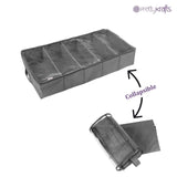 UnderBed Storage, F1616,Underbed Shoe Organizer, Grey, (F1616_UB_5S_Grey)