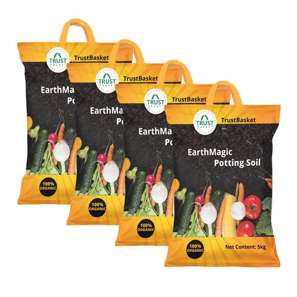 TrustBasket Enriched Organic Earth Magic Potting Soil Mix with Required Fertilizers for Plants