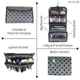 Travel Kit, F1552, Sanju Vanity, Nw Print Polka, Grey, (F1552_Grey)