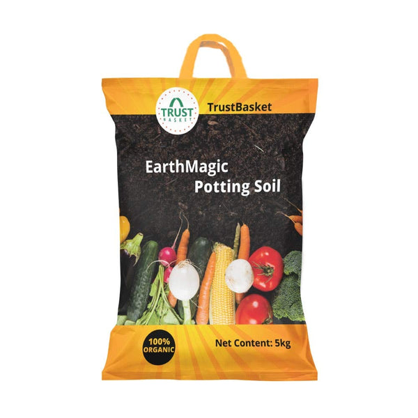 TrustBasket Enriched Organic Earth Magic Potting Soil Mix with Required Fertilizers for Plants