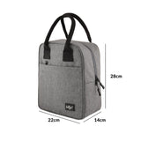 Insulated Travel Lunch/Tiffin/Storage Bag Leakproof Hot/Cold for Men Women Unisex, Office, College & School (Grey)