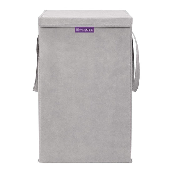 PrettyKrafts, L1113, Square with Lid, Nw Plain, Large, Grey, (L1113_Grey)