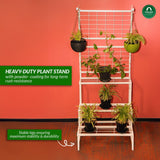 TrustBasket Eden Plant Stand with 3-Tier Shelves, Trellis for Climbing Plants