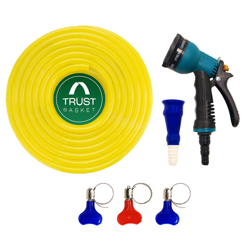 TrustBasket Heavy Duty Garden Hose Pipe | PVC Braided Foam Pipe