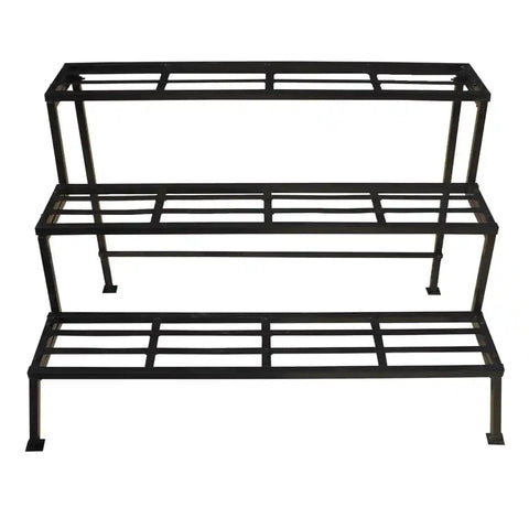 3 Step Planter Stand for Multiple Plants and Pots Stand, Indoor Shelf Holder Rack, Gardening Stand, Indoor/Outdoor (Black)