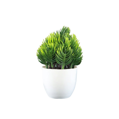 5 inch Artificial Potted Green grass shrub