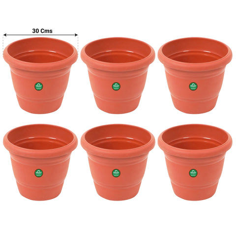 UV Treated Plastic Round Pots - 12 Inches