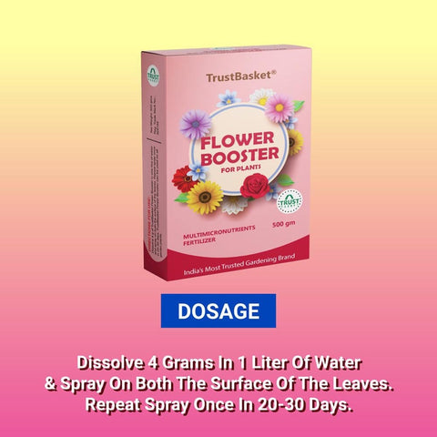 Flower Booster - Provides All Essential Multi Micro nutrients for All Flowering Plants Like Rose, Anthurium, Marigold etc . Each 500 grms Can be diluted to More Than 125 litres