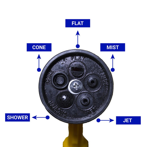 Garden Water Spray Gun With 5 Watering Patterns - Can be used as Hose Nozzle