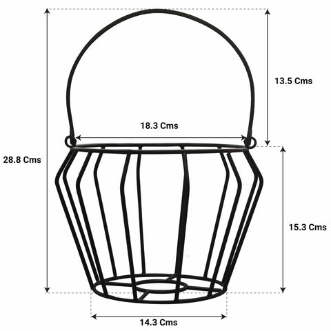 Lupin Flower Hanging Basket with Lace Planter (Set of 5) -Plant Containers Basket, Home Gardening, Office Use Indoor/Outdoor and Balcony Decoration