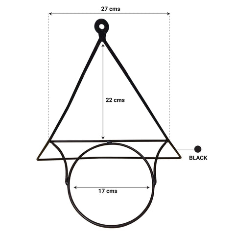 Wall Mount Triangle Flower Pot Stand - Set of 2