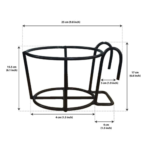 TrustBasket Round-Planter-Railing-Hanger