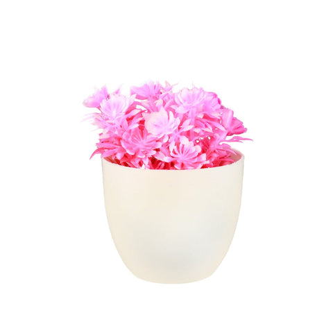 Artificial Potted Pink Shrub