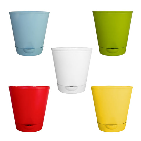 Titan Self Watering Pot (Set of 5 - Assorted colors)